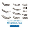 20Pcs 10 Style Tibetan Style Alloy Tube Beads TIBEB-CD0001-06AS-7