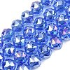Transparent Electroplate Glass Beads Strands EGLA-N002-34C-B14-1
