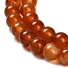 Dyed Natural Red Agate Beads Strands G-G203-10H-10mm-4