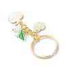 9Pcs 9 Styles Alloy Enamel with Acrylic Banana Strawberry Pineapple Fruit Keychians KEYC-JKC01348-5