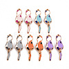 Eco-Friendly Alloy Enamel Pendants ENAM-T011-84-NR-1