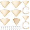 BENECREAT 10Pcs Brass Stud Earrings KK-BC0011-54-1