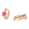 Brass Micro Pave Clear Cubic Zirconia Huggie Hoop Earrings EJEW-P187-C-5