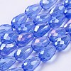 Electroplate Glass Beads Strands EGLA-D015-15x10mm-12A-1
