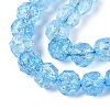 Crackle Transparent Glass Beads Strands GLAA-N063-10mm-05-4
