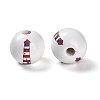 Natural Wood European Beads WOOD-S059-01F-2
