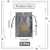 Rectangle Gold Stamping Velvet Tarot Storage Drawstring Bags for Divination ABAG-WH20001-25C-2