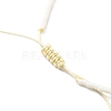 Adjustable Miyuki Seed & White Shell & Natural African Turquoise Beaded Necklaces NJEW-O127-02-3