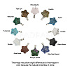 Yilisi 24Pcs 12 Styles Star Natural & Synthetic Gemstone Pendants G-YS0001-22-3