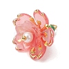 Glass Flower Pendants PALLOY-MZ01180-5