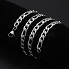Men's 304 Stainless Steel Figaro Chain Necklaces NJEW-T012-02-46-S-2