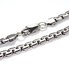 304 Stainless Steel Box Chain Necklaces and Bracelets Jewelry Sets SJEW-K029-P-3