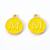 Golden Plated Alloy Enamel Charms ENAM-S118-09M-2