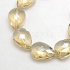 Electroplate Crystal Glass Teardrop Beads Strands X-EGLA-F067B-10-1