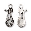 Tibetan Style Alloy Kitten Pendant Settings for Enamel LS-PALLOY-A15359-AS-NF-2