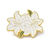 Greenish Lily Flower Enamel Pin JEWB-C008-14G-1