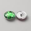 Platinum Plated Brass Jewelry Snap Buttons BUTT-WH0050-J01-2