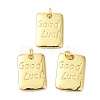 Eco-Friendly Brass Pendants KK-C221-03G-2