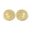 Rack Plating Brass French Coins Charms KK-C007-11G-2