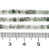 Natural Green Rutilated Quartz Beads Strands G-H042-B13-01-5