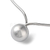 304 Stainless Steel Round Ball Pendant Choker Necklaces NJEW-D058-01P-2