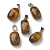 Natural Tiger Eye Pendants G-Z067-03P-09-2