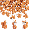 30Pcs PVC Plastic Squirrel Miniature Ornaments DJEW-SP0001-27-1