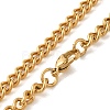 Ion Plating(IP) 304 Stainless Steel Cuban Link Chain Necklaces NJEW-L173-024G-02-1