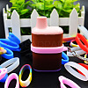 DELORIGIN 40Pcs 4 Style Anti-Lost Silicone Rings Holder SIL-DR0001-03-7