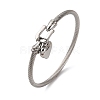 304 Stainless Steel Charm Bangles BJEW-K280-03P-4