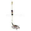 Scorpion Glass Seed Beads Pendant Decoration HJEW-MZ00121-01-1