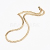 Men's Brass Cuban Link Chain Necklaces NJEW-H206-17G-2