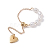Infinity Heart Love Dangle Slider Finger Ring for Girl Women X1-RJEW-TA00015-1