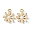Electroplated Alloy Enamel Pendants ENAM-WH0056-03-1