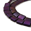 Electroplated Frosted Non-magnetic Synthetic Hematite Beads Strands G-G089-B01-05-3