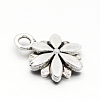 Tibetan Style Alloy Flower Charms TIBEP-M029-02AS-LF-2
