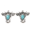 Synthetic Turquoise Pendants PALLOY-K001-046-1