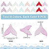   64Pcs 8 Colors Opaque Cellulose Acetate(Resin) Pendants RESI-PH0001-76-4