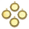Tibetan Style Alloy Pendant Cabochon Settings TIBE-T003-08AG-RS-2