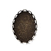 Brass Lace Edge Bezel Cups KK-E185-AB-NF-1