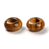 Natural Tiger Eye European Beads G-R488-02G-2