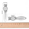 Owl Vintage Tibetan Style Alloy Bookmarks Cabochon Settings X-TIBE-Q032-28AS-NR-3