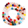 Imitate Austrian Crystal Bicone Frosted Glass Beads Strands LS-EGLA-A039-T4mm-MB29-2