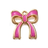 Rack Plating Alloy Enamel Pendants ENAM-S021-04G-E-1
