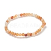 Natural Red Aventurine Beaded Stretch Bracelets BJEW-D446-A-24-2