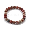 Natural Red Jasper Bead Stretch Bracelets BJEW-K212-B-012-3