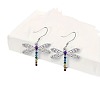 Dragonfly Alloy Rhinestone Pendant Necklaces & Dangle Earrings Sets FS-WGD83DF-01-5