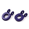 Rack Plating Spray Painted Alloy 2-Loop Link Pendants PALLOY-N176-01O-3