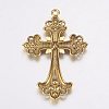 Alloy Rhinestone Cross Big Pendants ALRI-1475-AG-NR-3