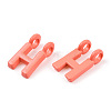 Rack Plating Spray Painted Alloy 2-Loop Link Pendants PALLOY-N176-01H-3